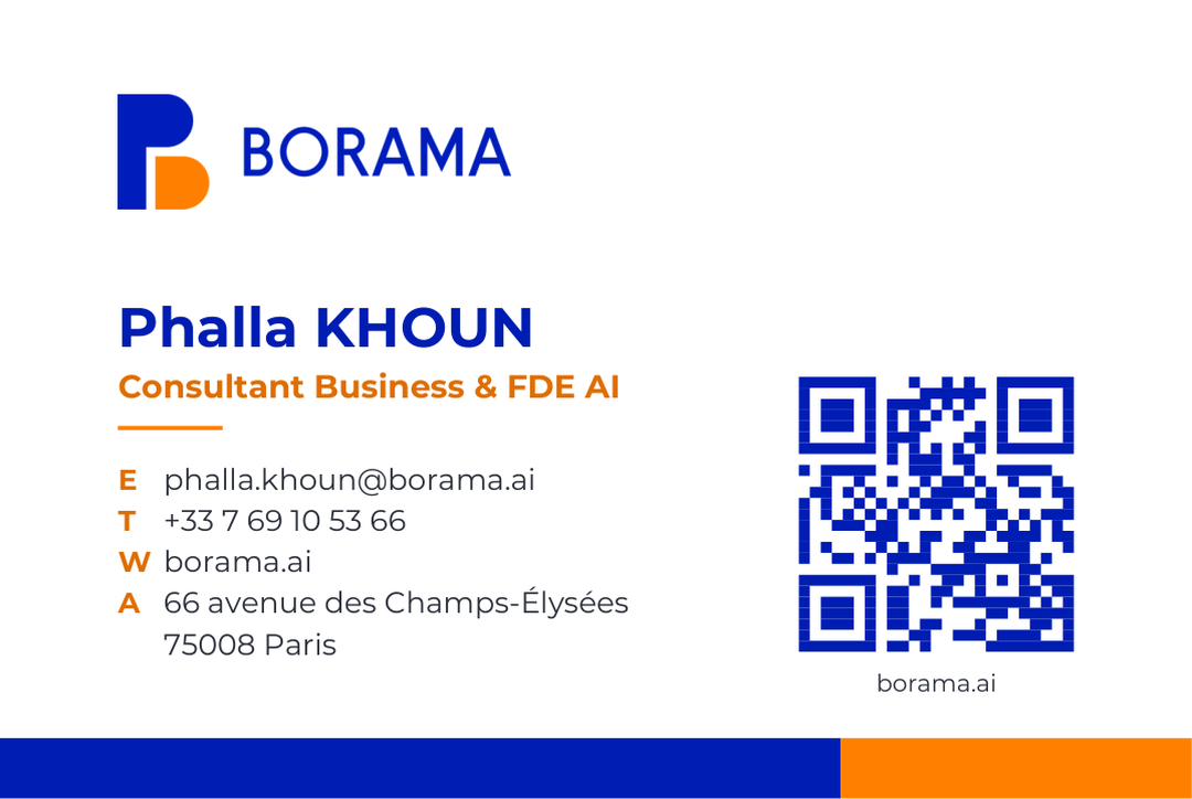 Business card of Phalla KHOUN, BORAMA